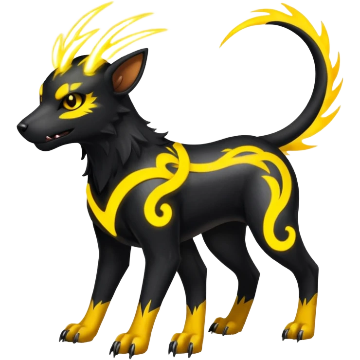 Houndoom-Electrike-Fakémon-hybrid-creature (full body)  emoji