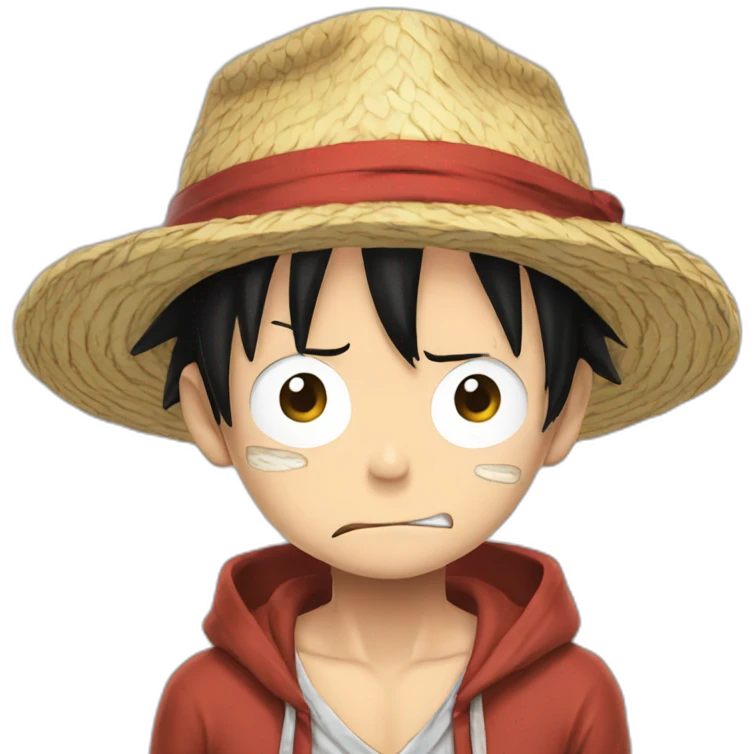 Luffy triste emoji