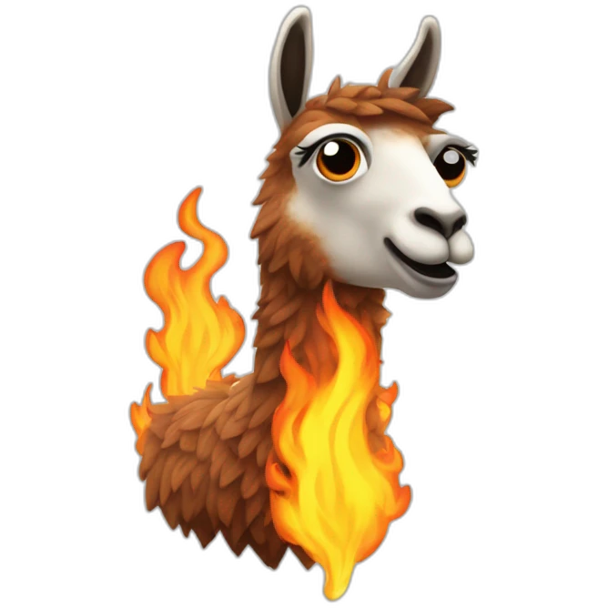 Una llama de fuego con una cremallera en la boca  emoji