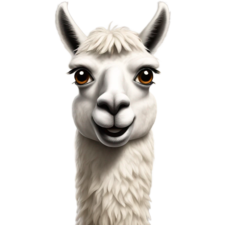 Llama with goatee on face  emoji