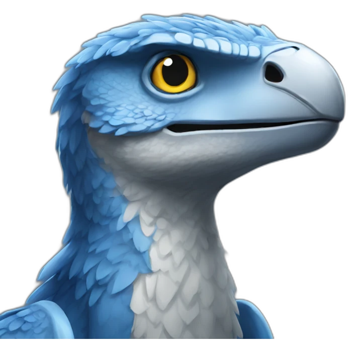 Raptor-blue emoji