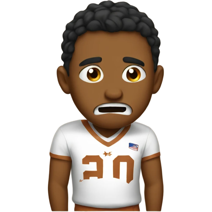 A Texas fan crying emoji