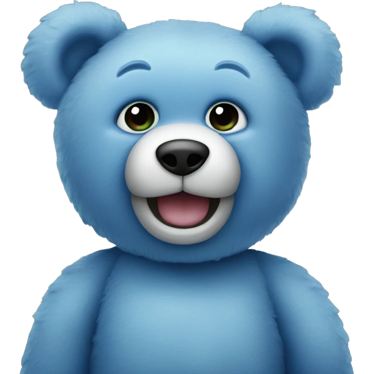 Blue teddy bear emoji