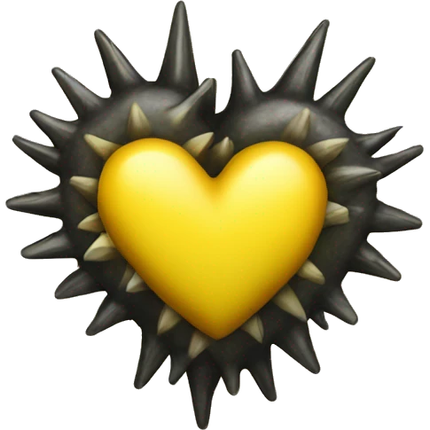 Yellow heart w spines emoji