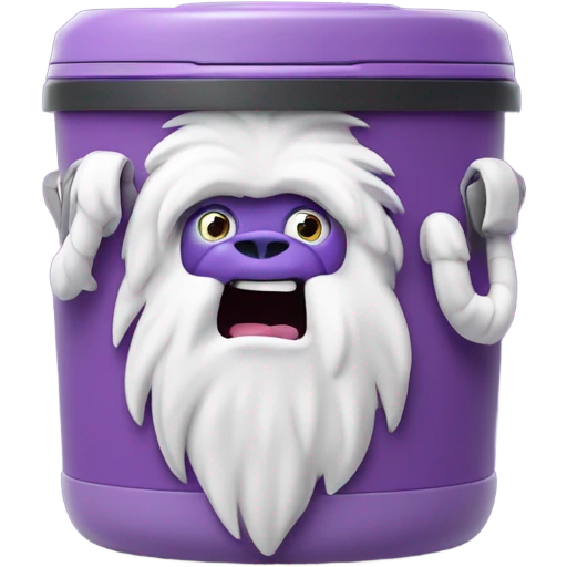 Plum purple yeti cooler emoji