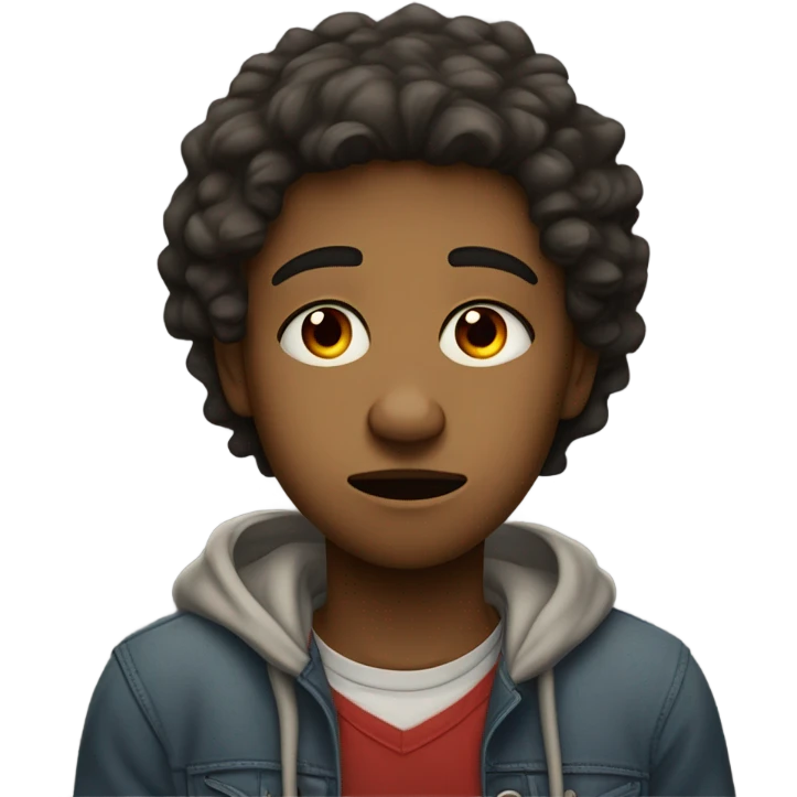 heartbroken teenager emoji