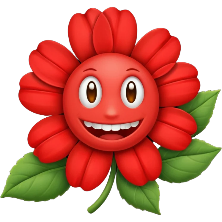 Flor con dientes emoji