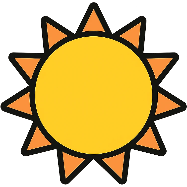colored sun icon emoji