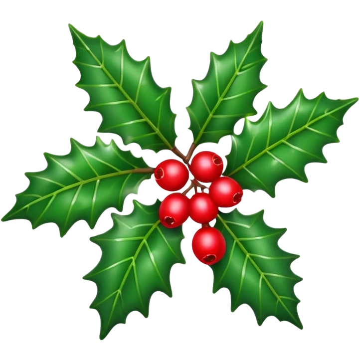 Christmas holly emoji