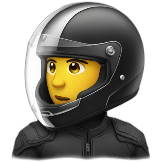 wearing cool motorcycle helmet emoji