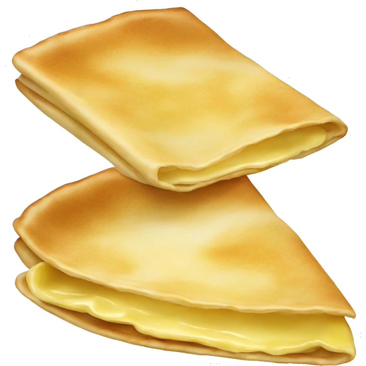 Sugar and butter crêpe emoji