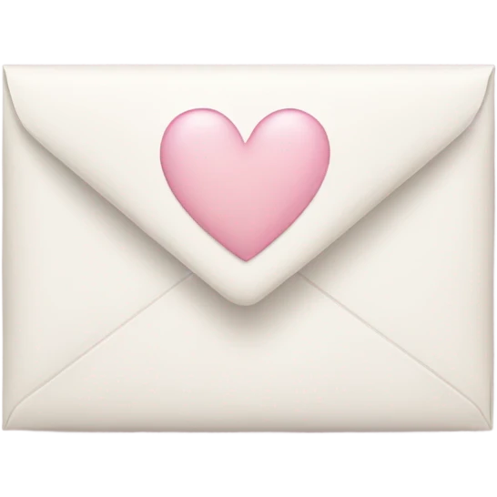 white envelope with a light pink heart emoji