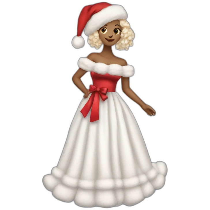 Poddle vestido de navidad  emoji