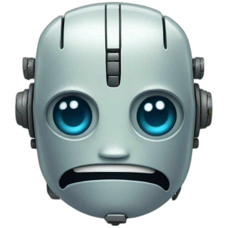 Crying-robot emoji