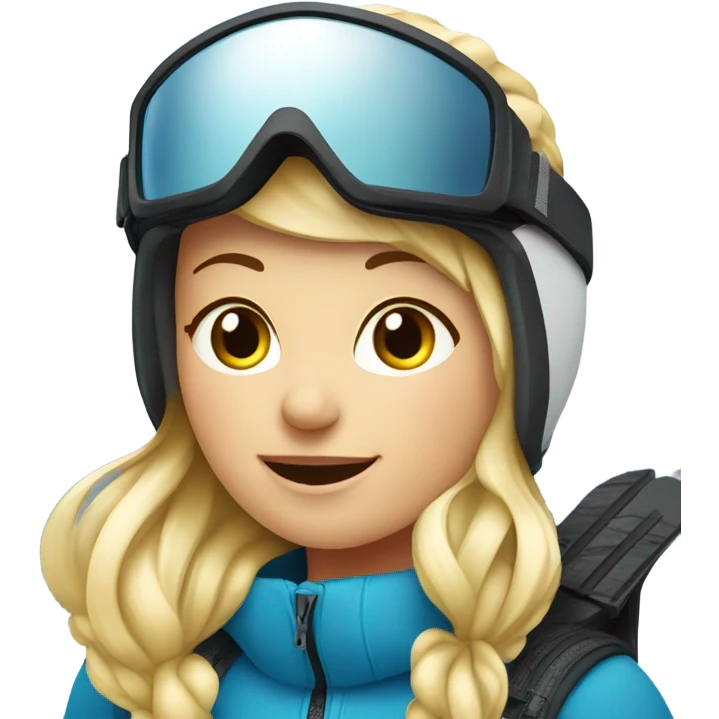 Sking girl blonde alps emoji
