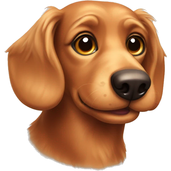 Fluffy Dachshund  emoji