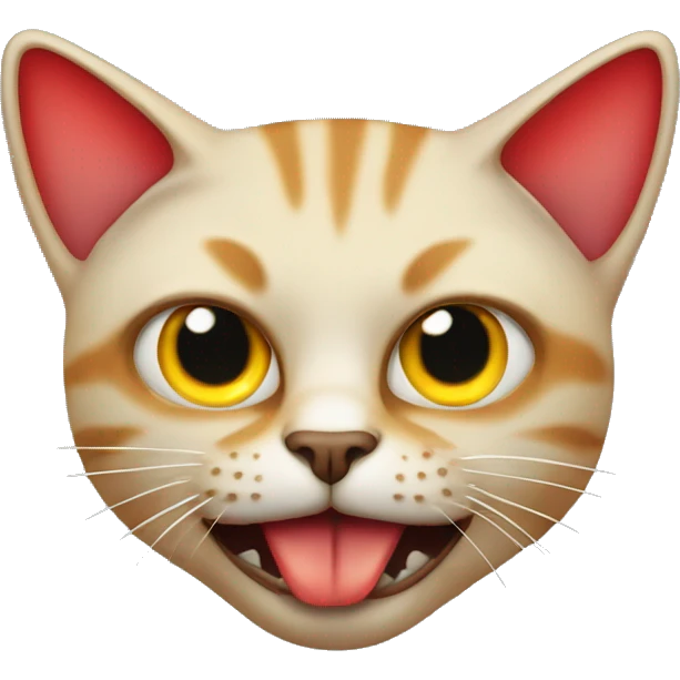 cat with red laser getting out of his eyes targeting tacos emoji