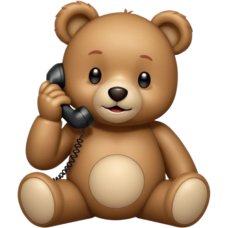 Teddy bear talking on phone  emoji