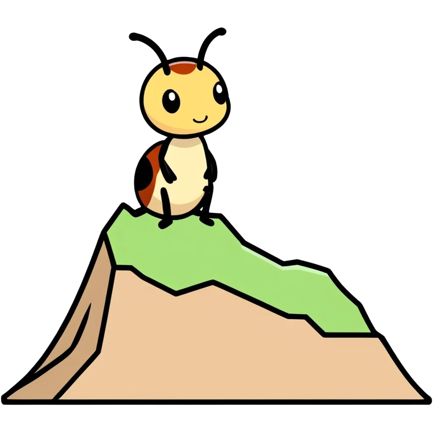 ant hill, cartoonish sticker style emoji