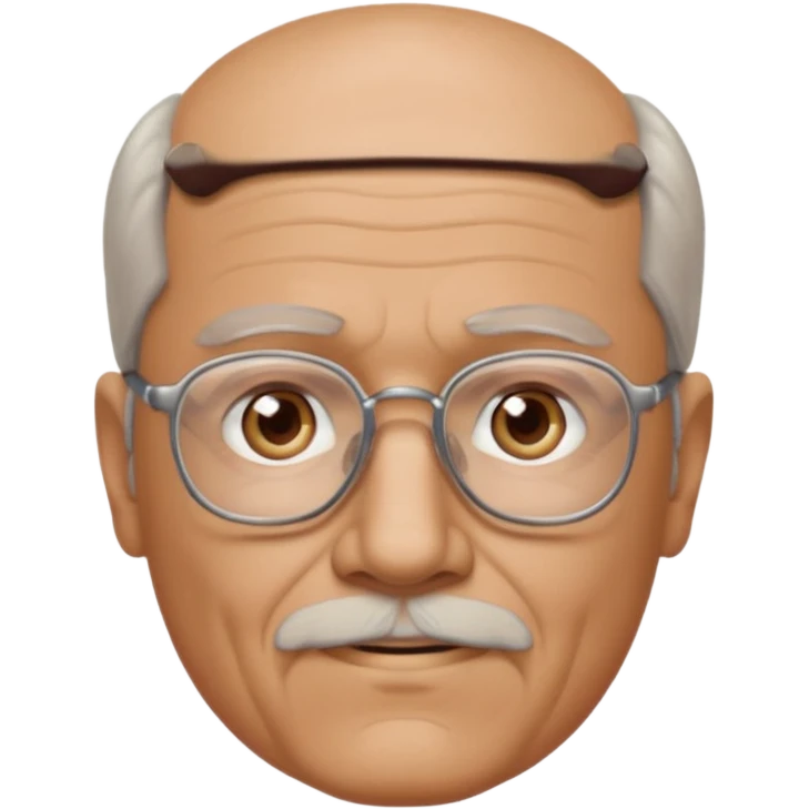 70 year old man with goatee and thin hairline emoji