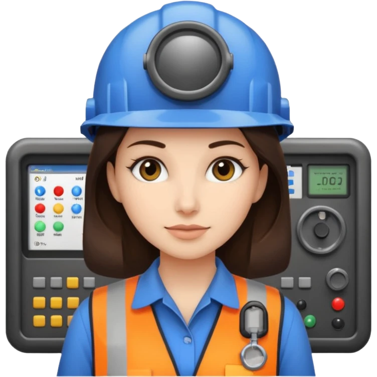 opérateur contrôle non destructif féminin brune emoji