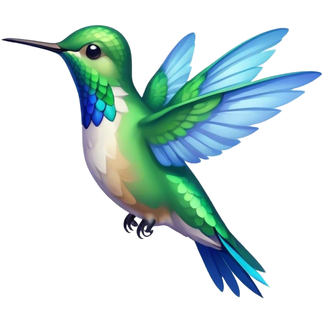 Un colibrí sorprendido  emoji
