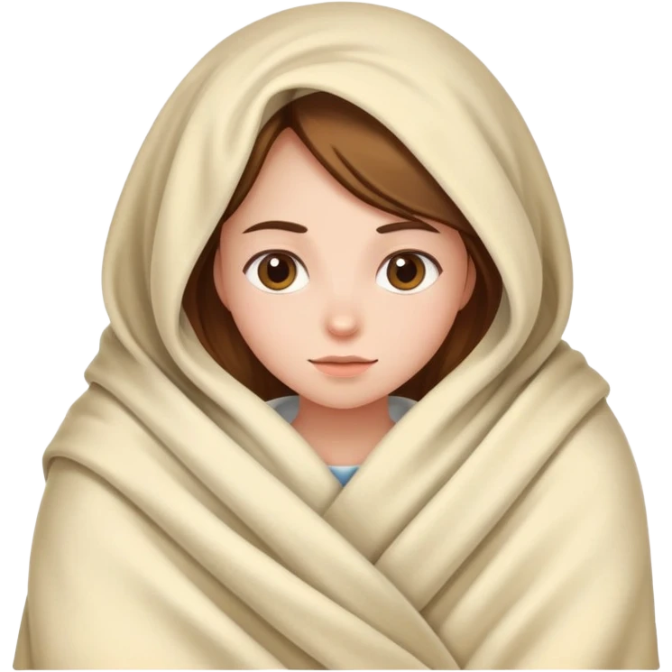 girl wrapped in blanket emoji