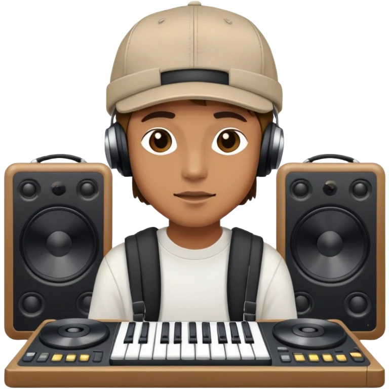 Beatmaker with his musical stuff emoji