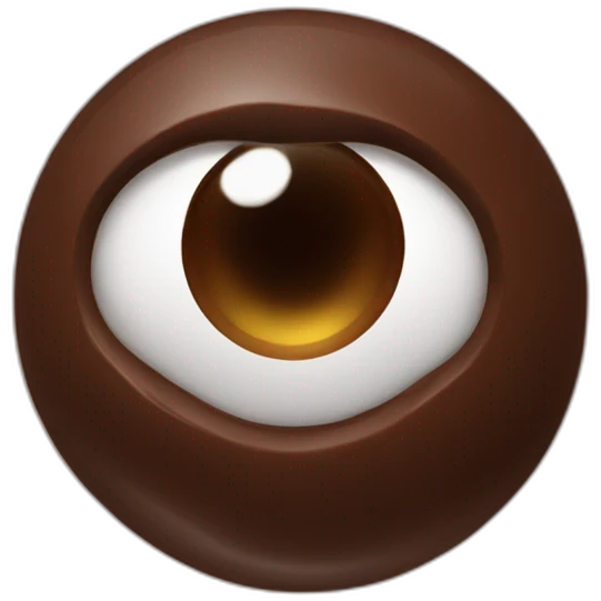 Chocolate with eyes  emoji