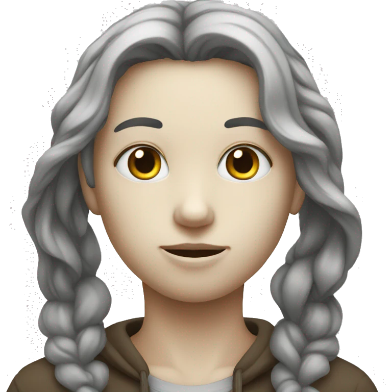 person thinking whith white skin emoji