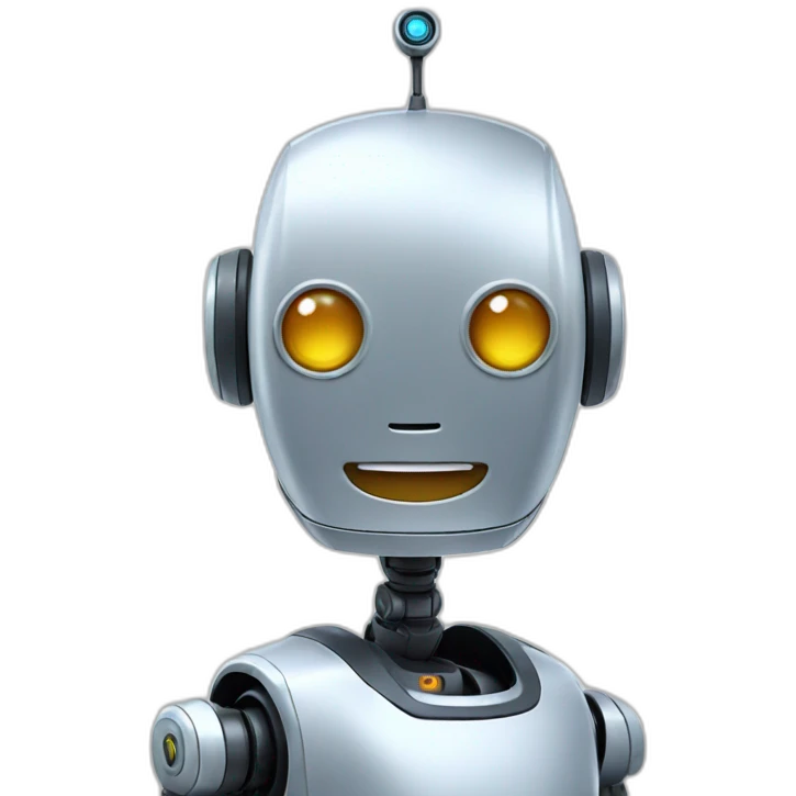 robot saying HI emoji