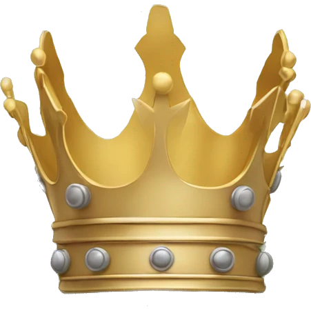 king's crown amidst laurel wreath emoji