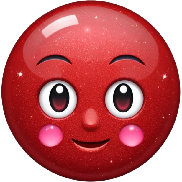 red glitter Mark check emoji