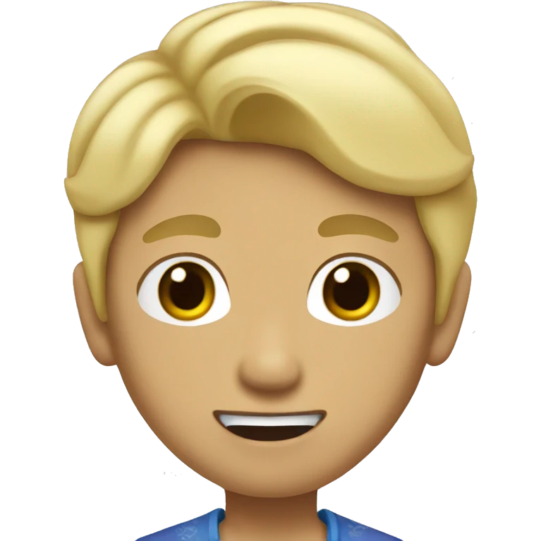 Asian boy with blond hair black eyebrows and earrings  emoji