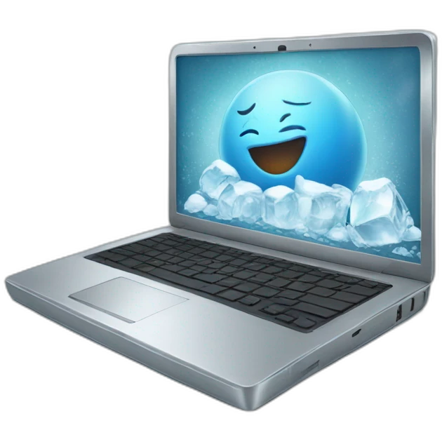 laptop ice cold emoji