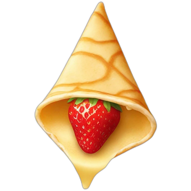 crepe with strawberry emoji
