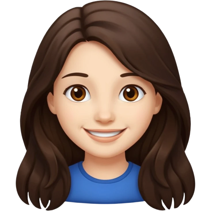 long haired brunette girl emoji emoji