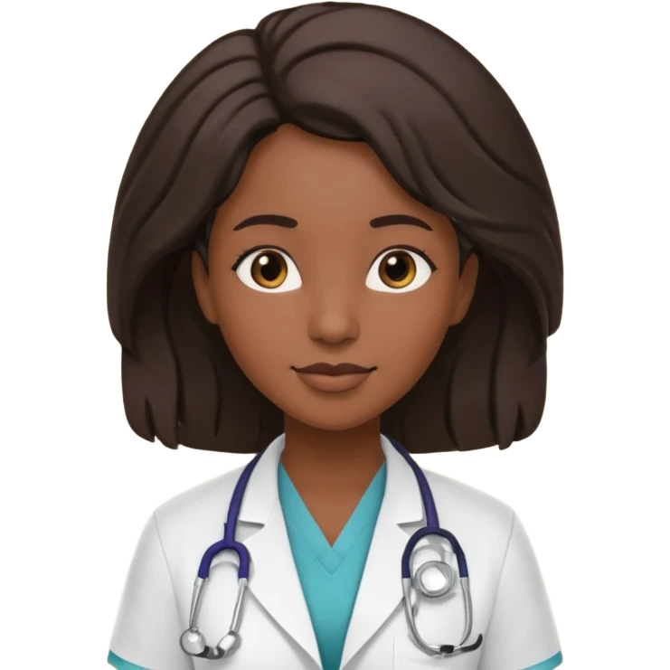 black woman physician emoji