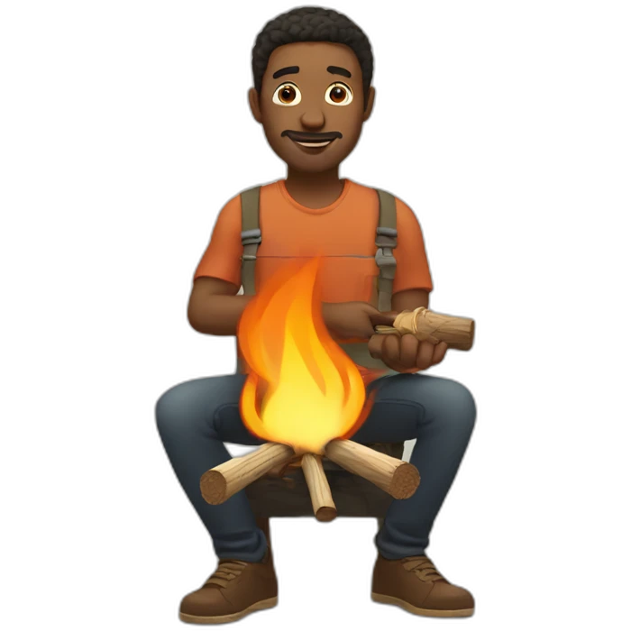 Man make fire With firestick emoji