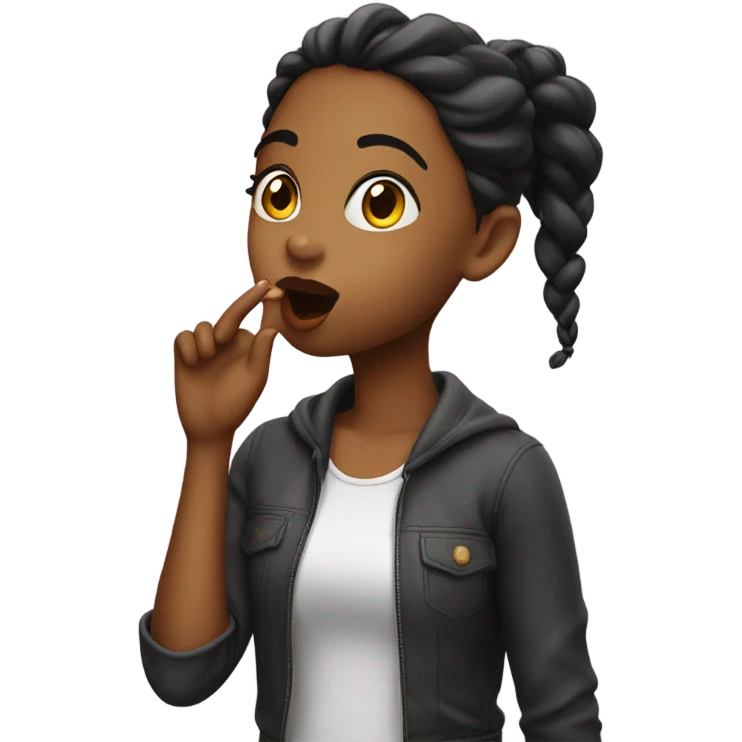 Girl blowing kiss emoji