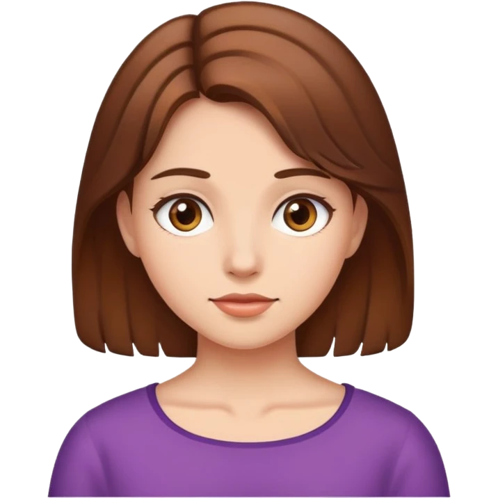 Girl with brown hair emoji
