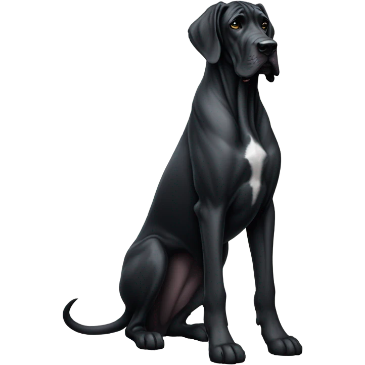 Black Great Dane emoji