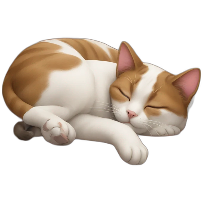 A cat sleeping with a dog emoji