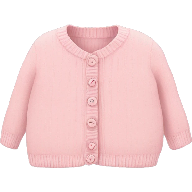 Baby pink cardigan with bow  emoji
