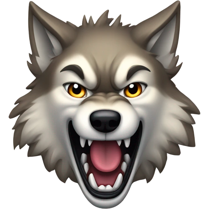 Raving wolf  emoji