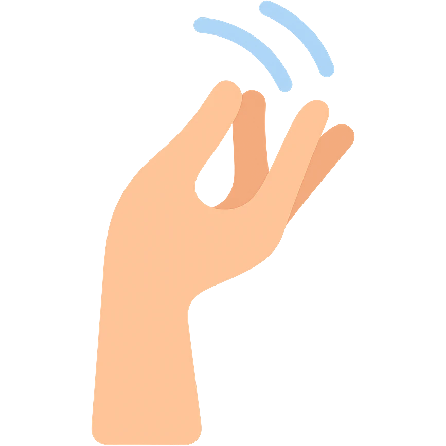 icon of the 'nah hareketi' gesture, hand under chin, fingers flicking, flat design, no text emoji