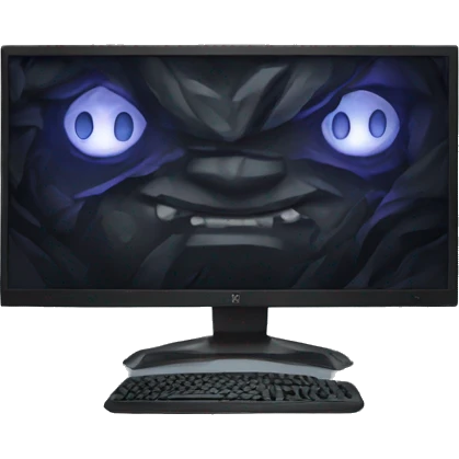 2 black monitors gaming  emoji
