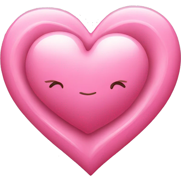 Pink heart with cupid bow emoji
