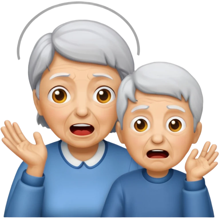 the grandma must be yelling at the boy  emoji