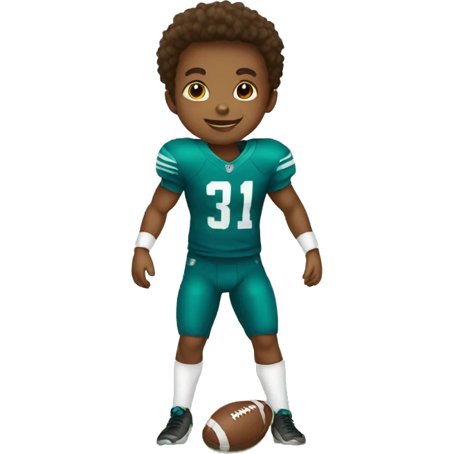 kid paly footbal emoji